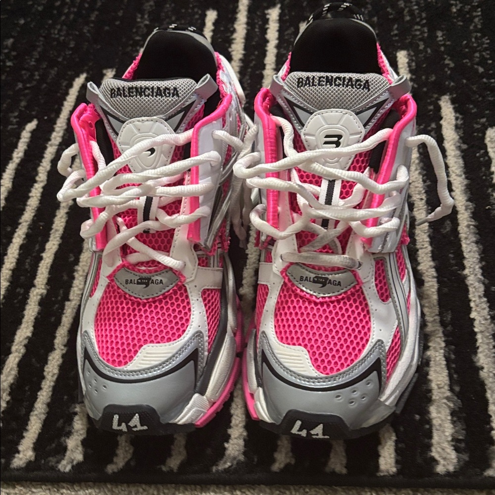 Balenciaga Pink White Gray Track Sneakers - Picture 2 of 6